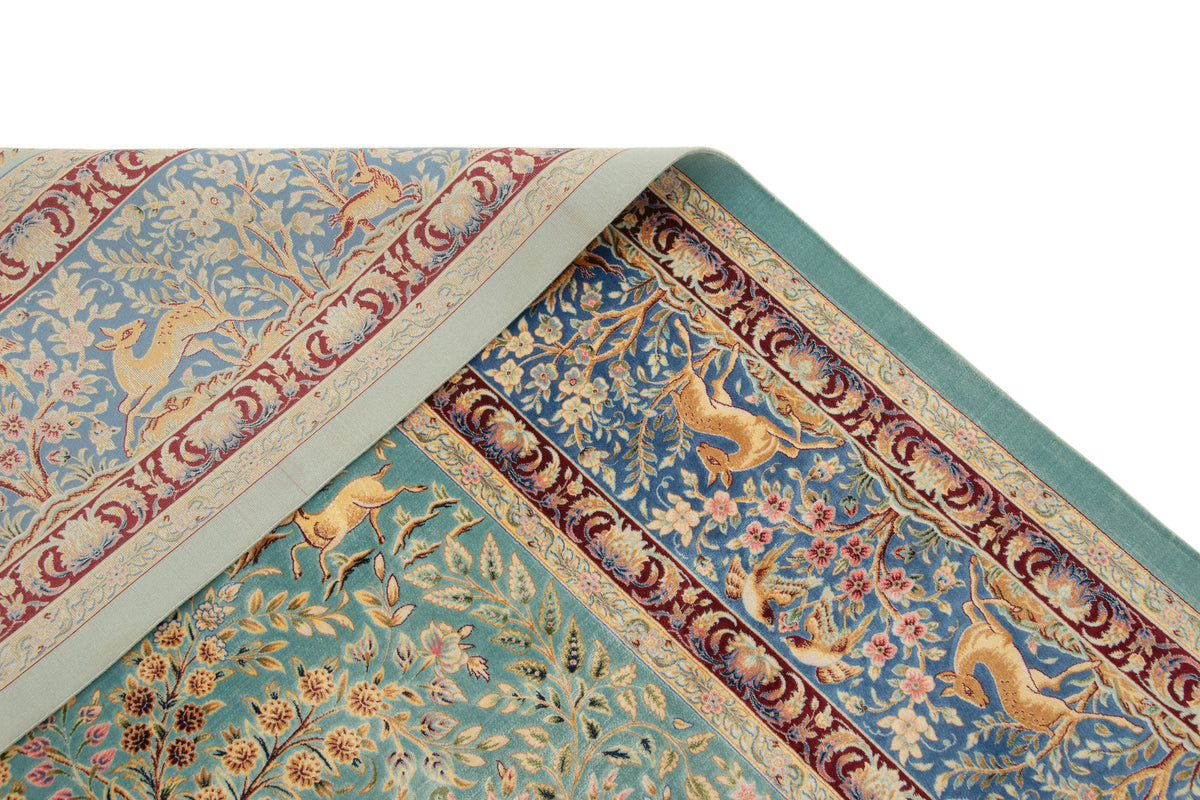 Rechteck Teppich Ghom Design in Blau von Hadorn™ - Lifestyle Image