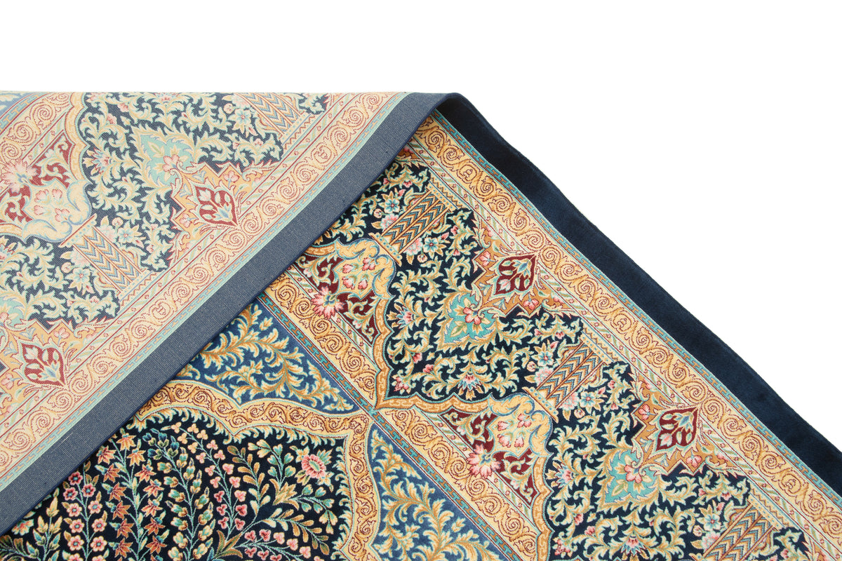 Rechteck Teppich Ghom Design in Dunkelblau von Hadorn™ - Lifestyle Image