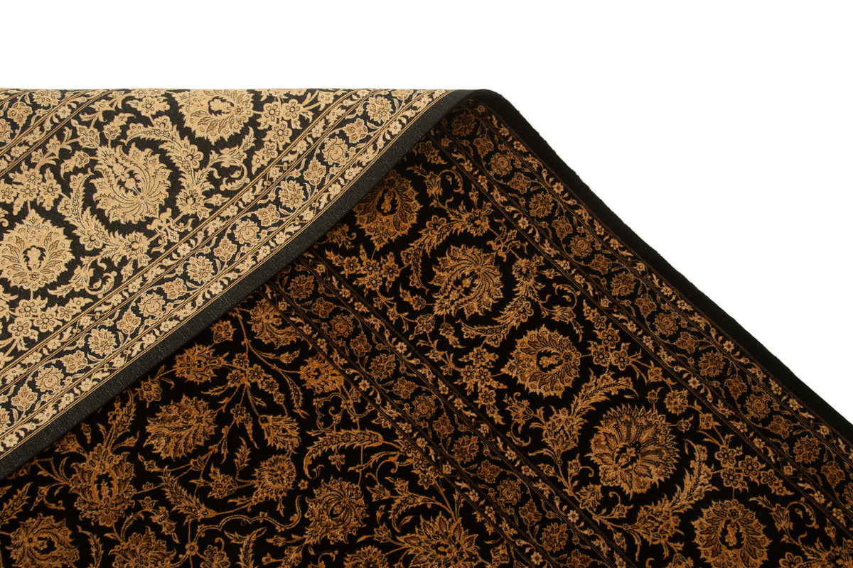 Rechteck Teppich Ghom Design in Schwarz von Hadorn™ - Lifestyle Image