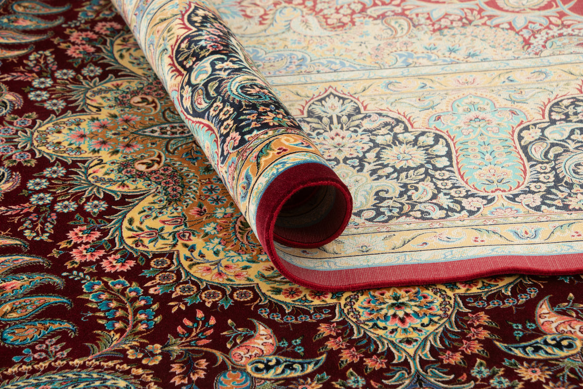 Rechteck Teppich Ghom Design in Rot von Hadorn™ - Lifestyle Image