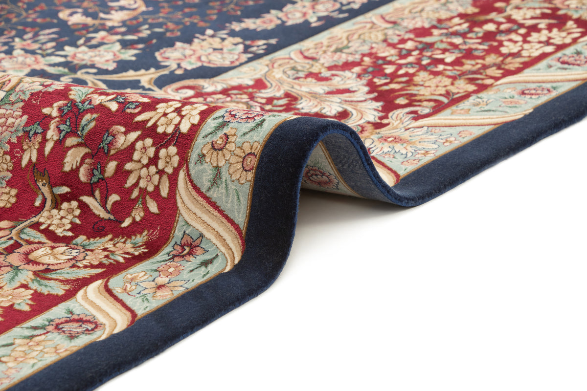 Rechteck Teppich Ghom Design in Dunkelblau von Hadorn™ - Lifestyle Image