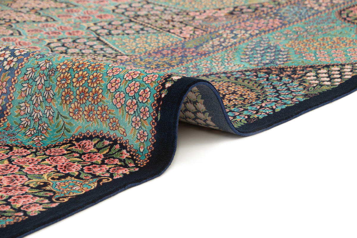 Rechteck Teppich Ghom Design in Blau von Hadorn™ - Lifestyle Image