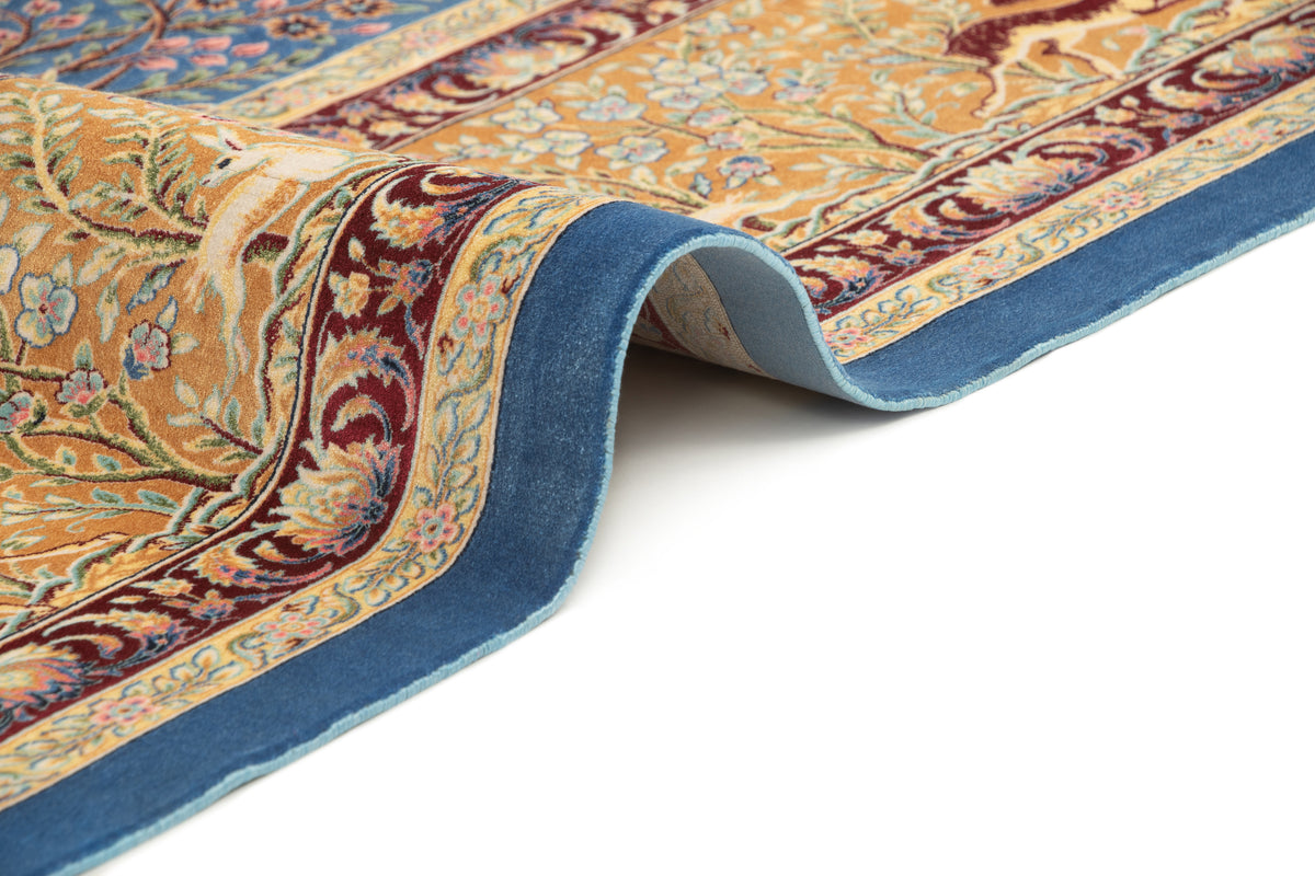 Rechteck Teppich Ghom Design in Blau von Hadorn™ - Lifestyle Image