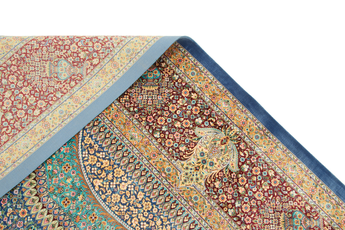 Rechteck Teppich Ghom Design in Blau von Hadorn™ - Lifestyle Image
