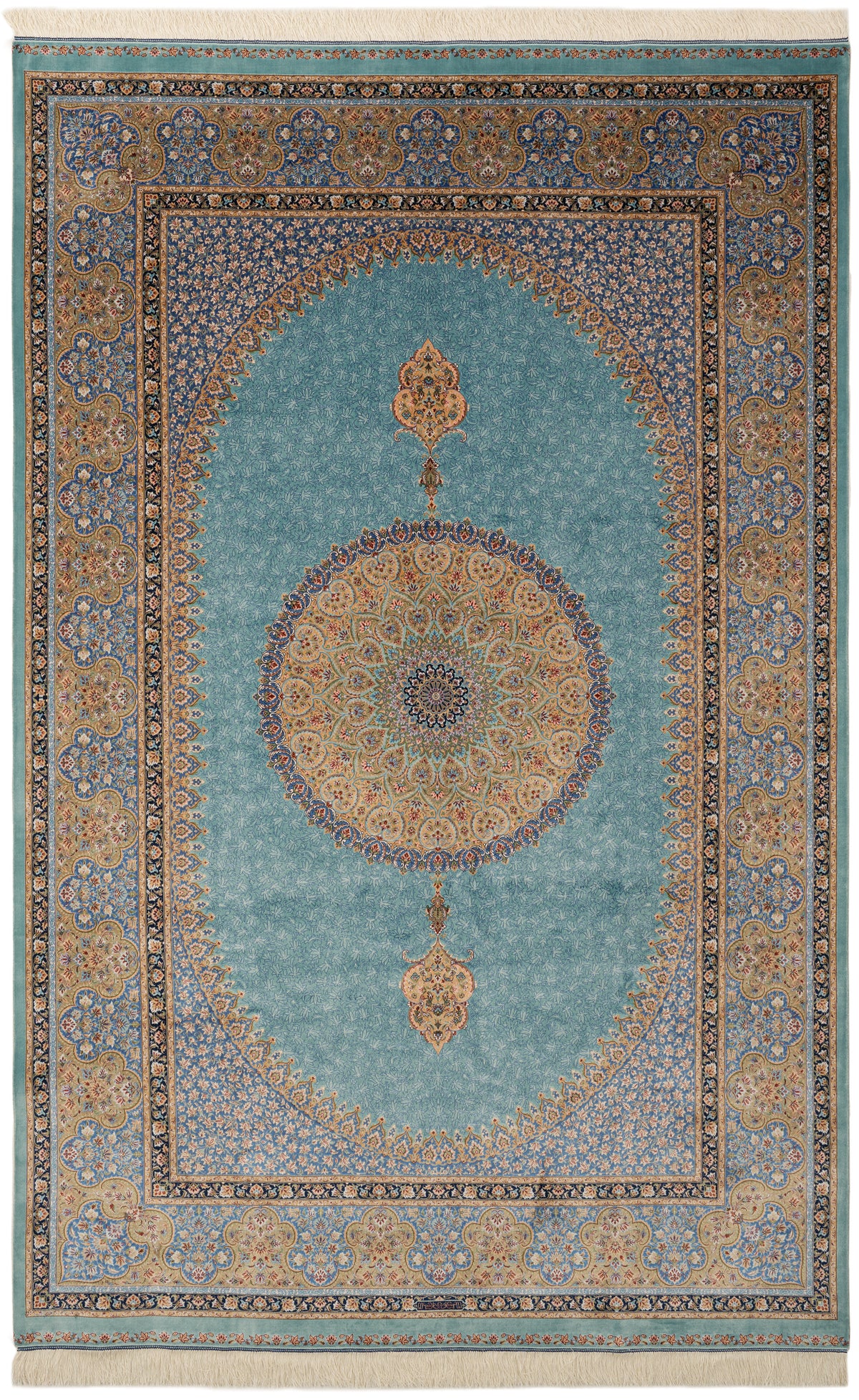 Rechteck Teppich Ghom Design in Blau von Hadorn™ - Lifestyle Image