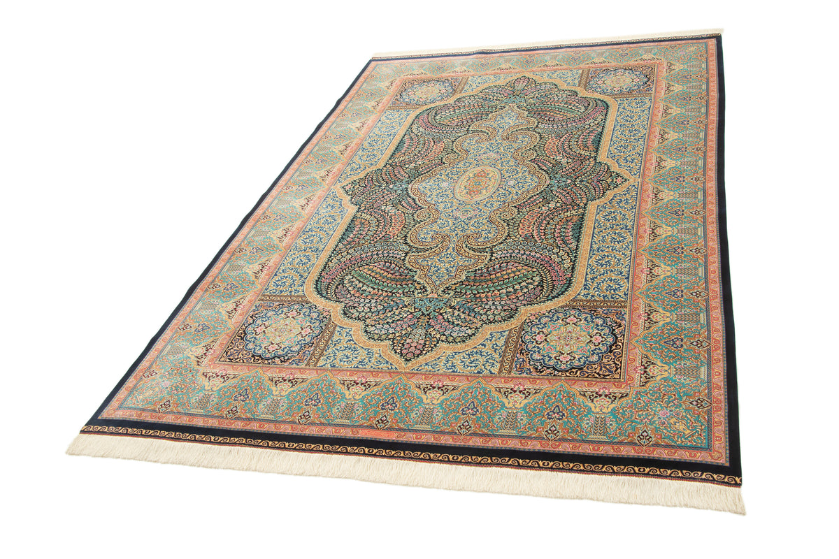 Rechteck Teppich Ghom Design in Dunkelblau von Hadorn™ - Lifestyle Image