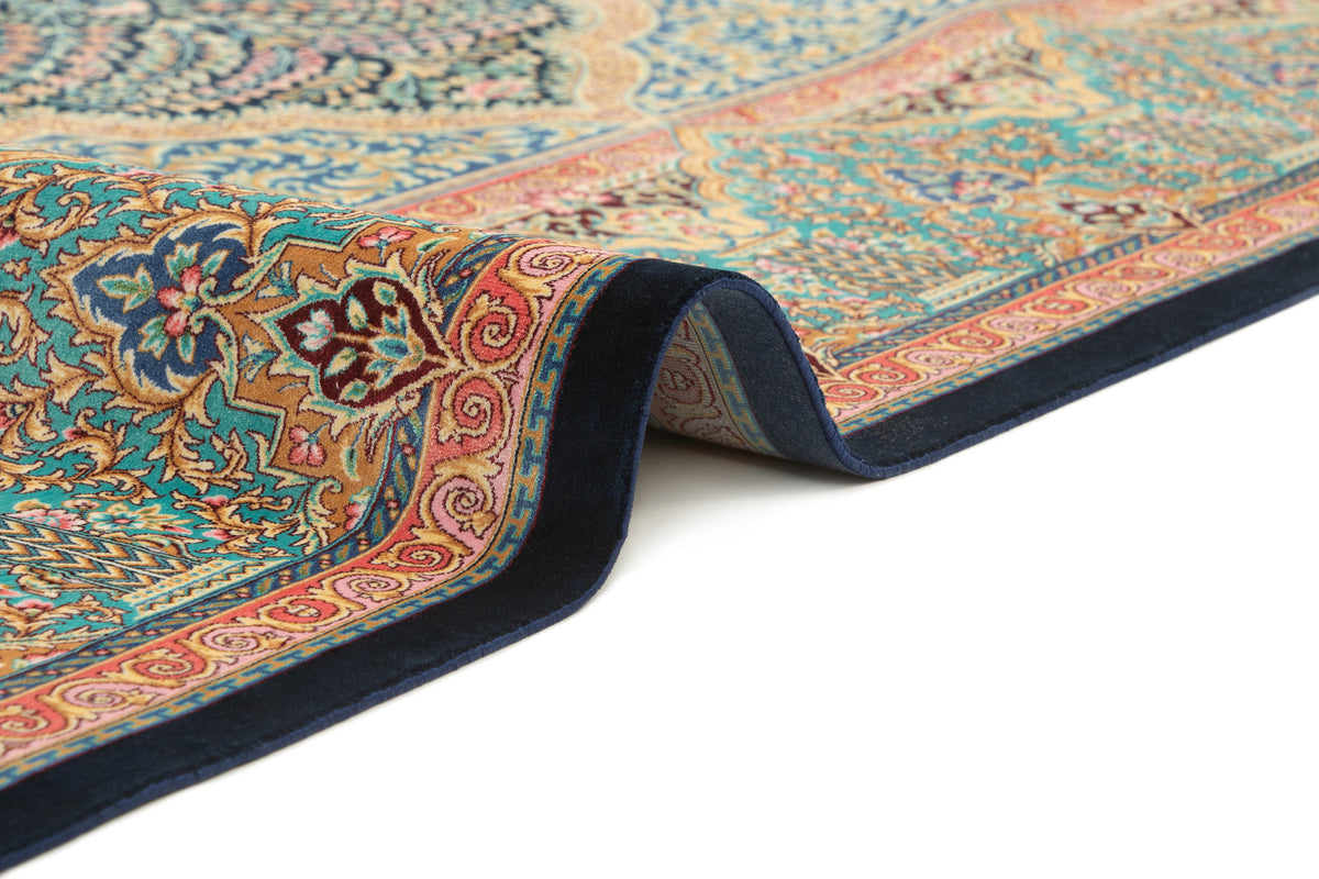 Rechteck Teppich Ghom Design in Dunkelblau von Hadorn™ - Lifestyle Image