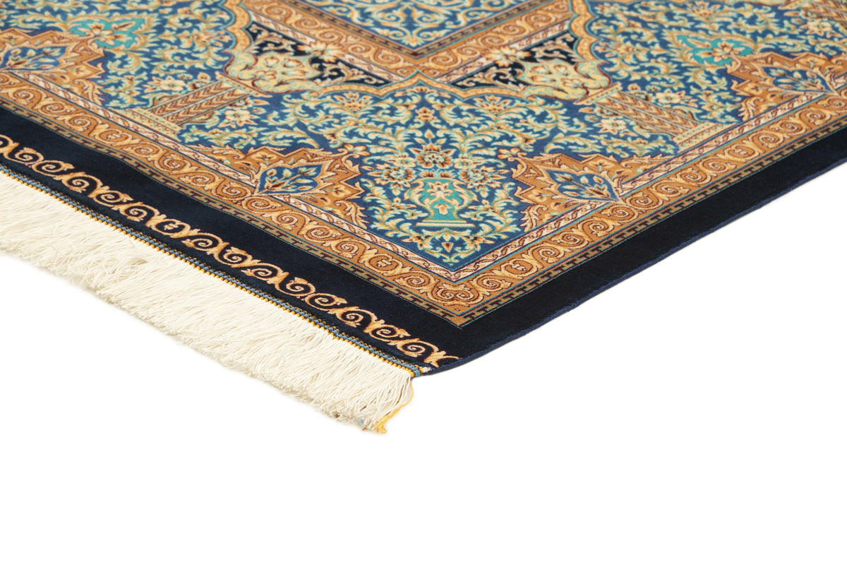 Rechteck Teppich Ghom Design in Blau von Hadorn™ - Lifestyle Image