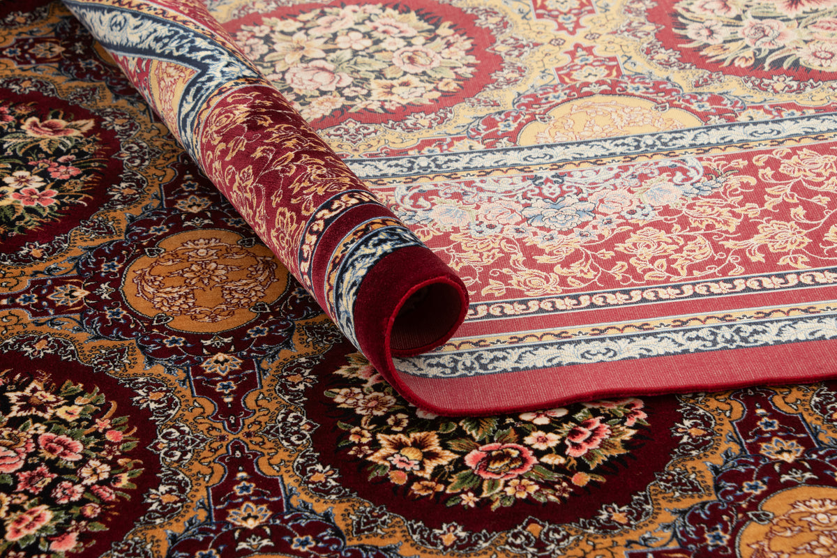Rechteck Teppich Ghom Design in Rot von Hadorn™ - Lifestyle Image