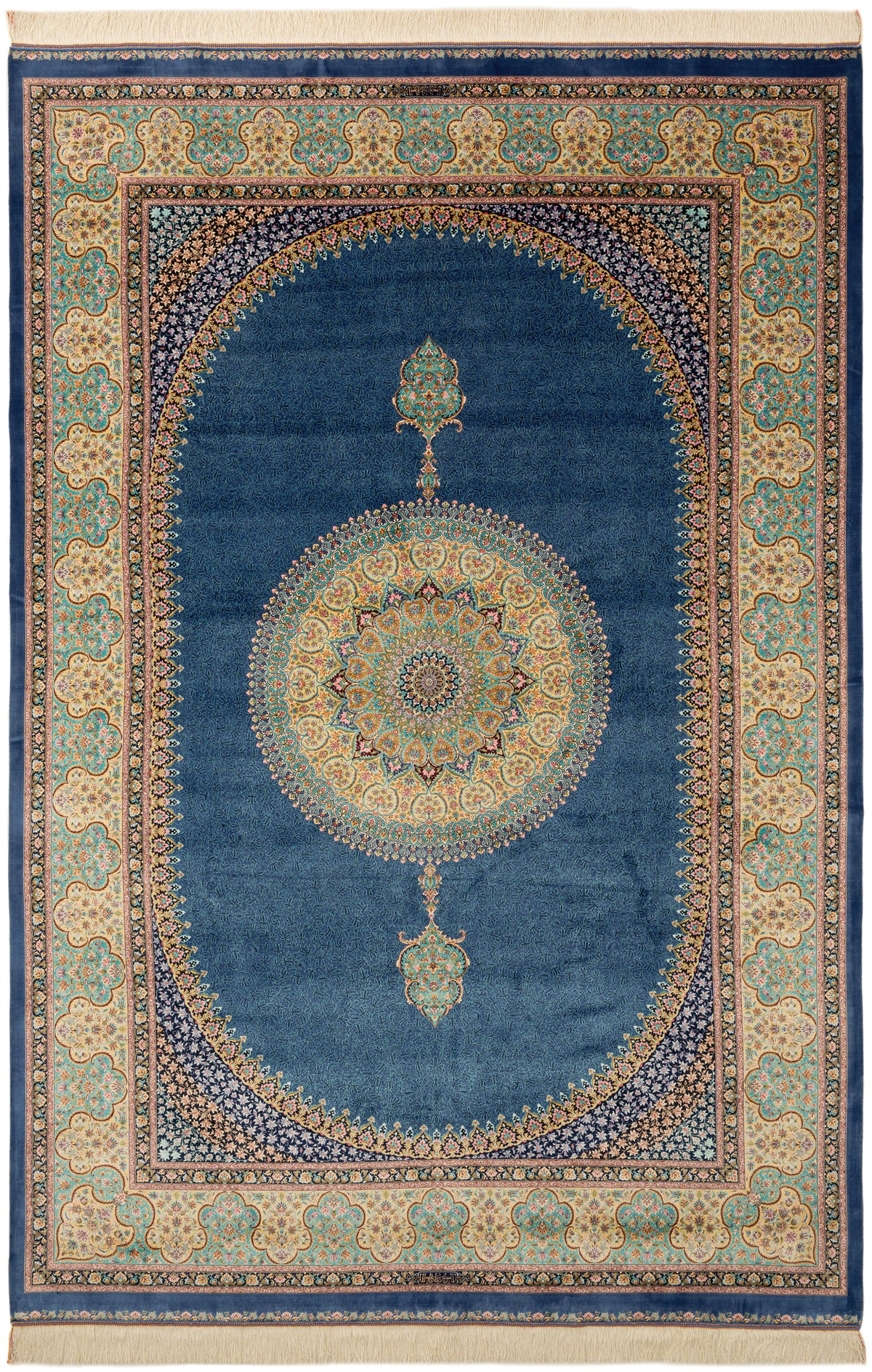 Rechteck Teppich Ghom Design in Blau von Hadorn™ - Lifestyle Image