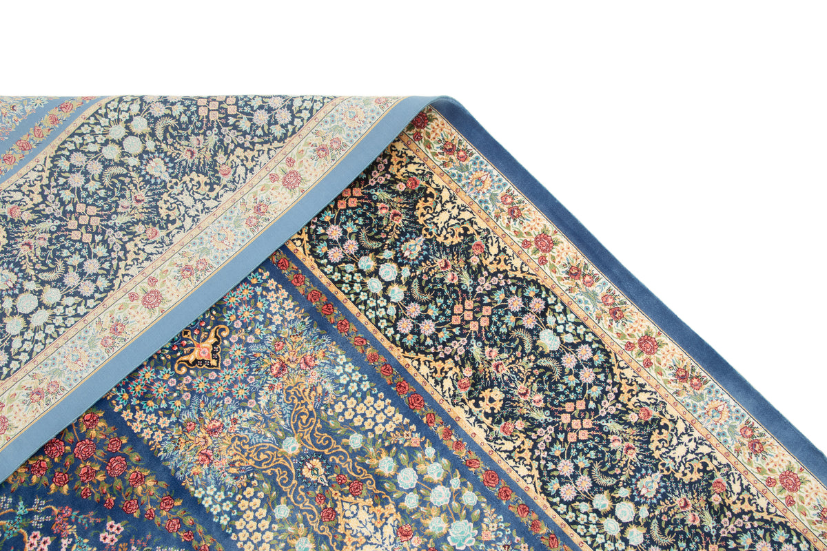Rechteck Teppich Ghom Design in Blau von Hadorn™ - Lifestyle Image