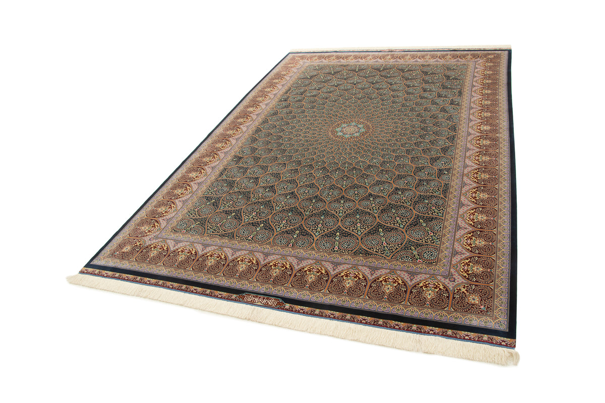 Rechteck Teppich Ghom Design in Dunkelblau von Hadorn™ - Lifestyle Image