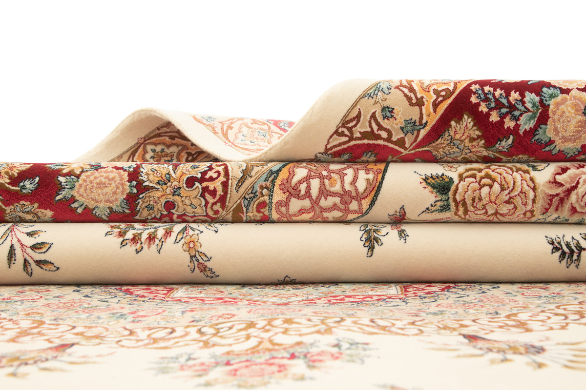 Rechteck Teppich Ghom Design in Beige von Hadorn™ - Lifestyle Image