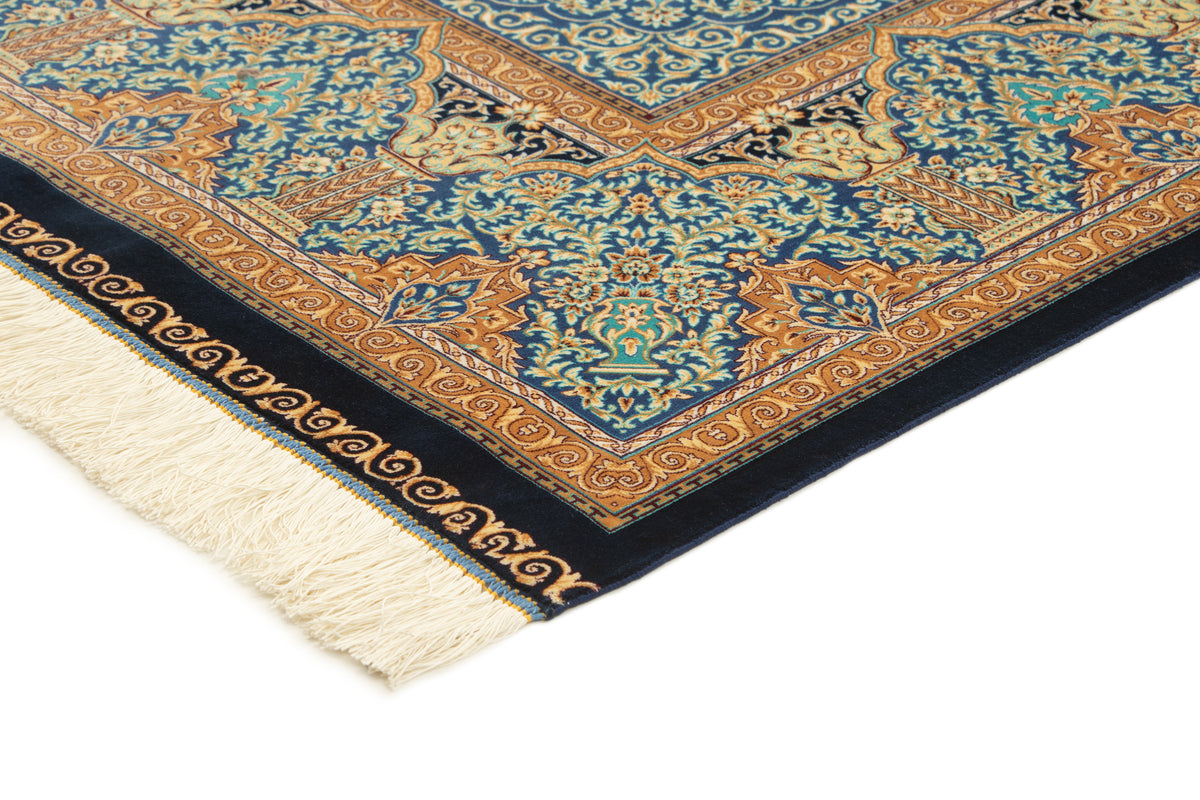 Rechteck Teppich Ghom Design in Blau von Hadorn™ - Lifestyle Image