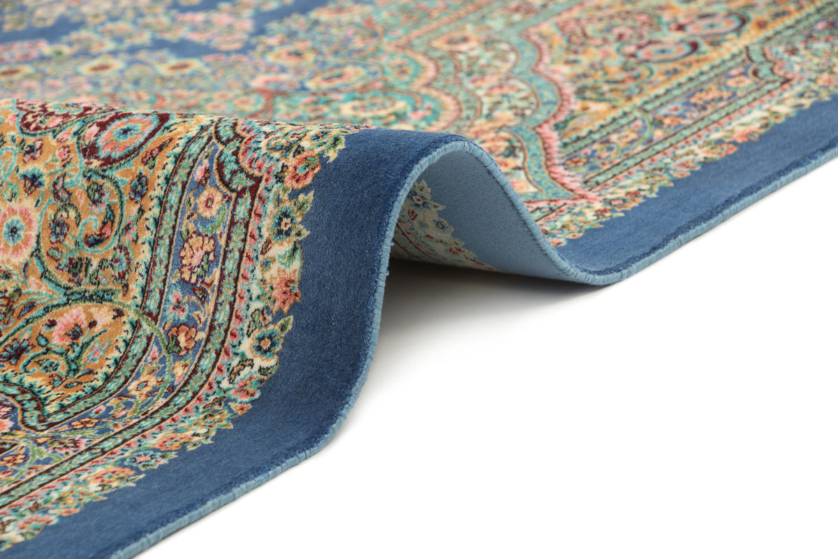 Rechteck Teppich Ghom Design in Blau von Hadorn™ - Lifestyle Image