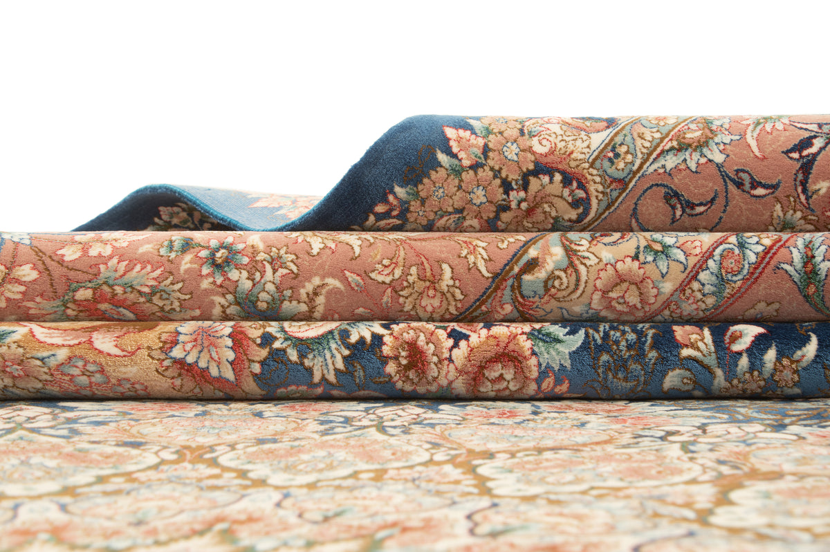 Rechteck Teppich Ghom Design in Blau von Hadorn™ - Lifestyle Image