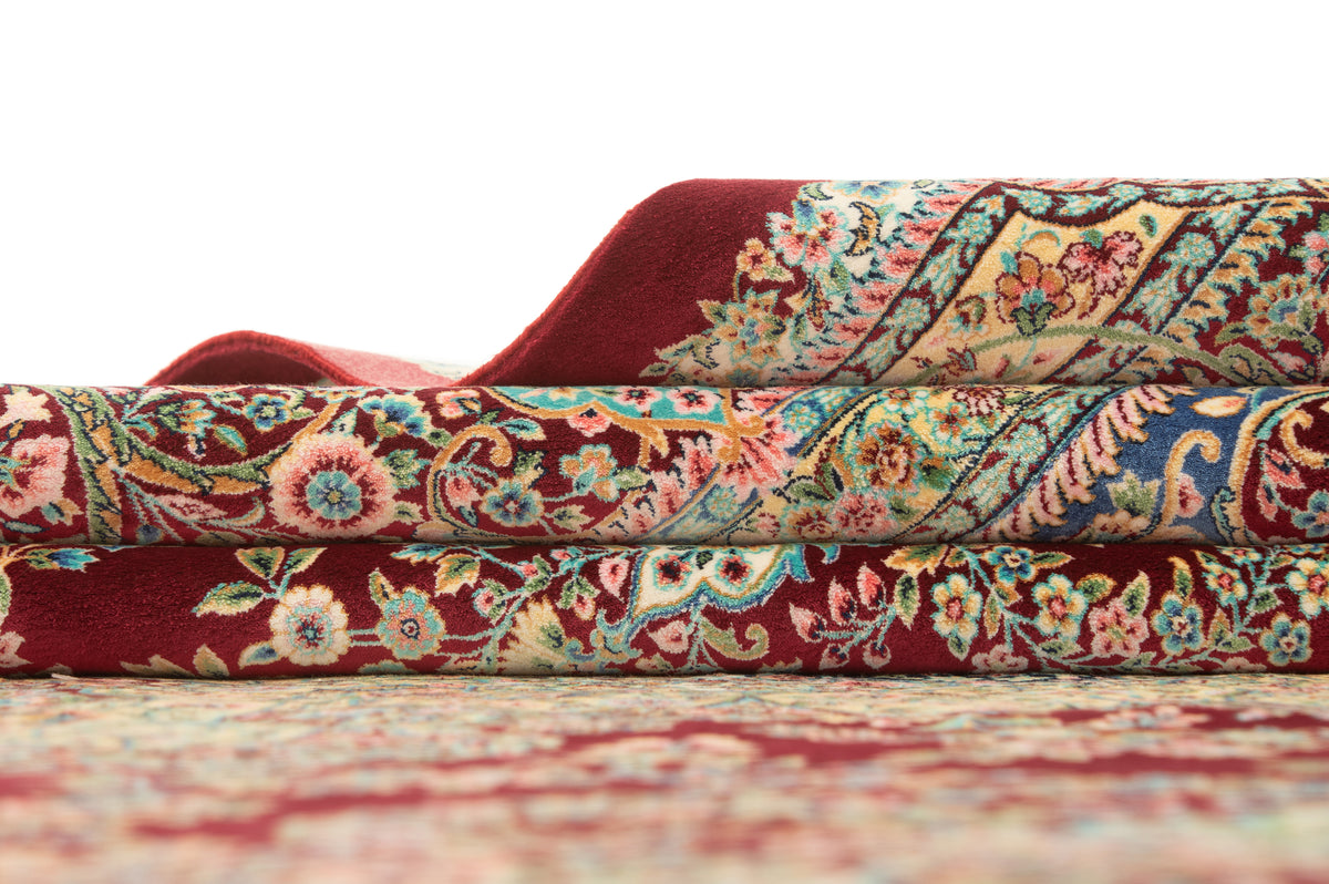 Rechteck Teppich Ghom Design in Rosa von Hadorn™ - Lifestyle Image