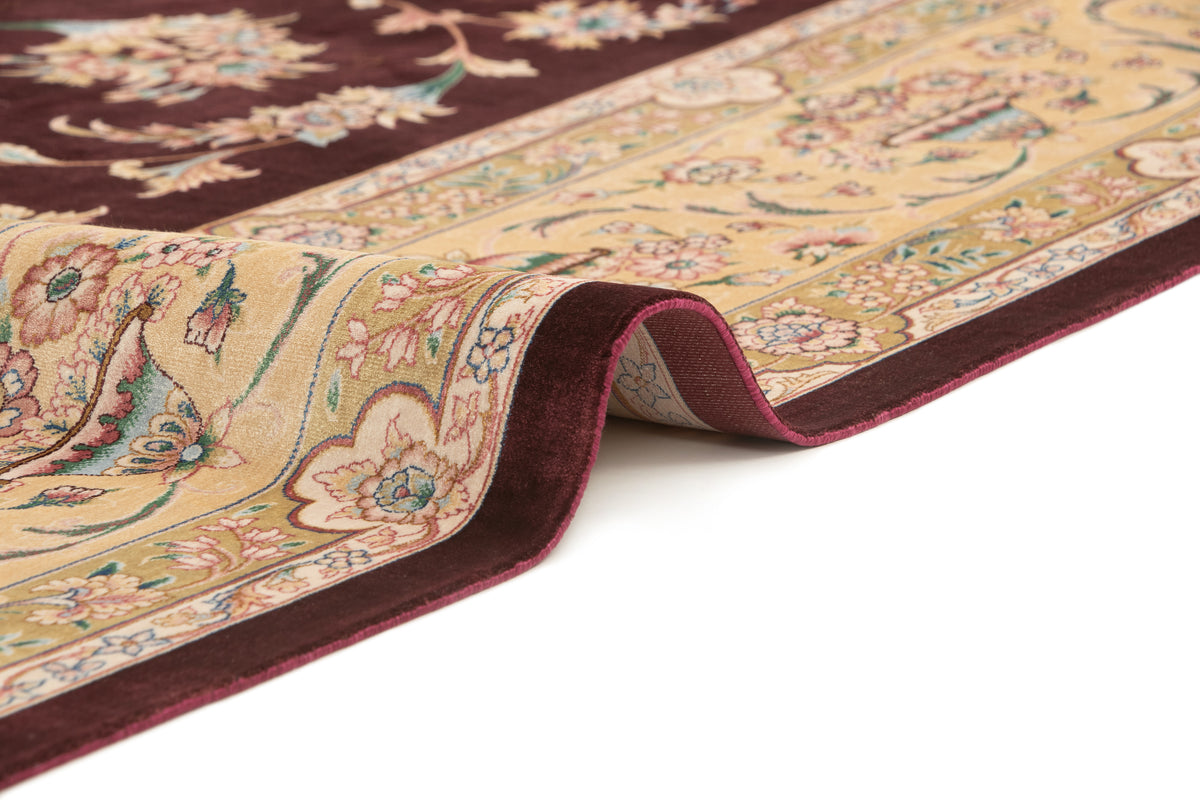 Rechteck Teppich Ghom Design in Burgund von Hadorn™ - Lifestyle Image