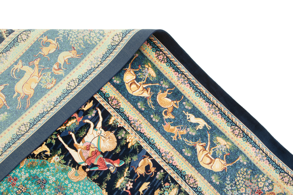 Rechteck Teppich Ghom Design in Dunkelblau von Hadorn™ - Lifestyle Image