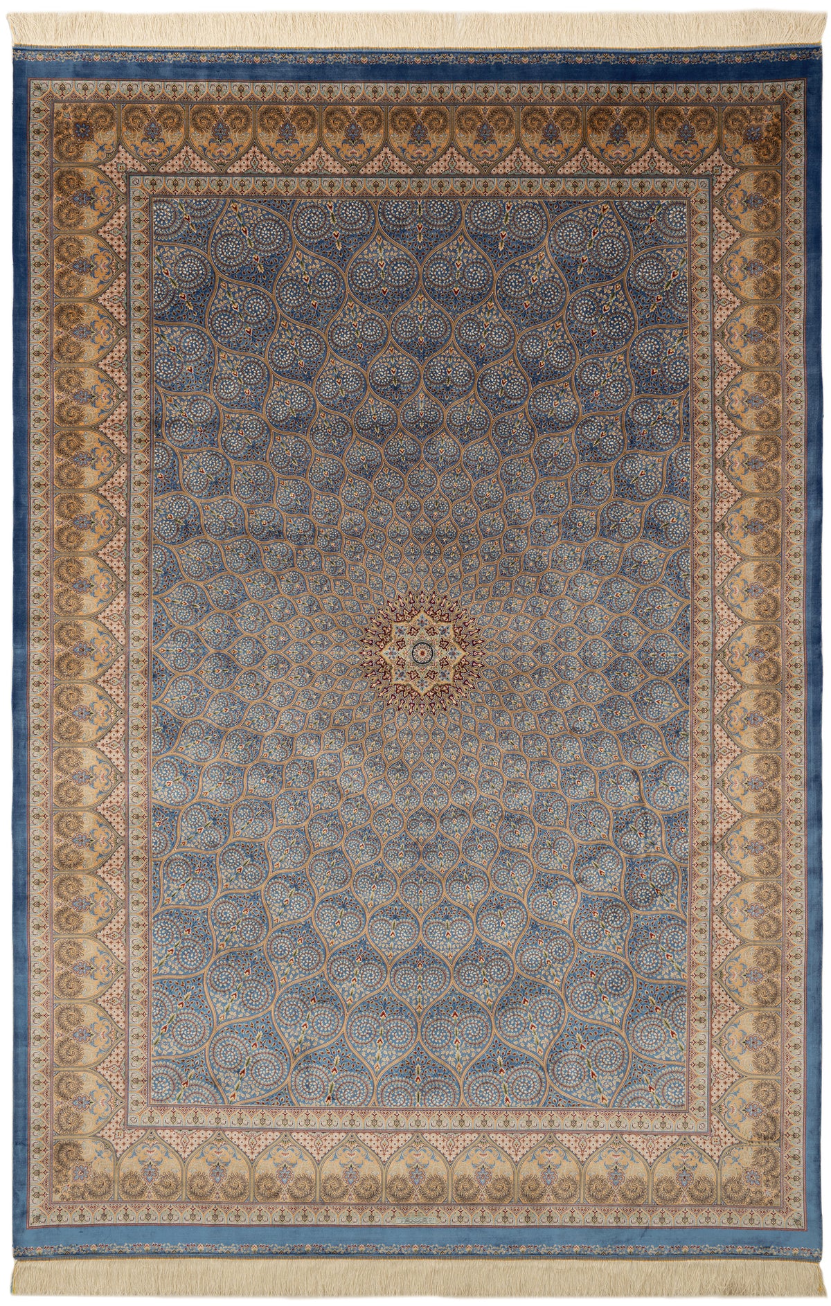 Rechteck Teppich Ghom Design in Blau von Hadorn™ - Lifestyle Image