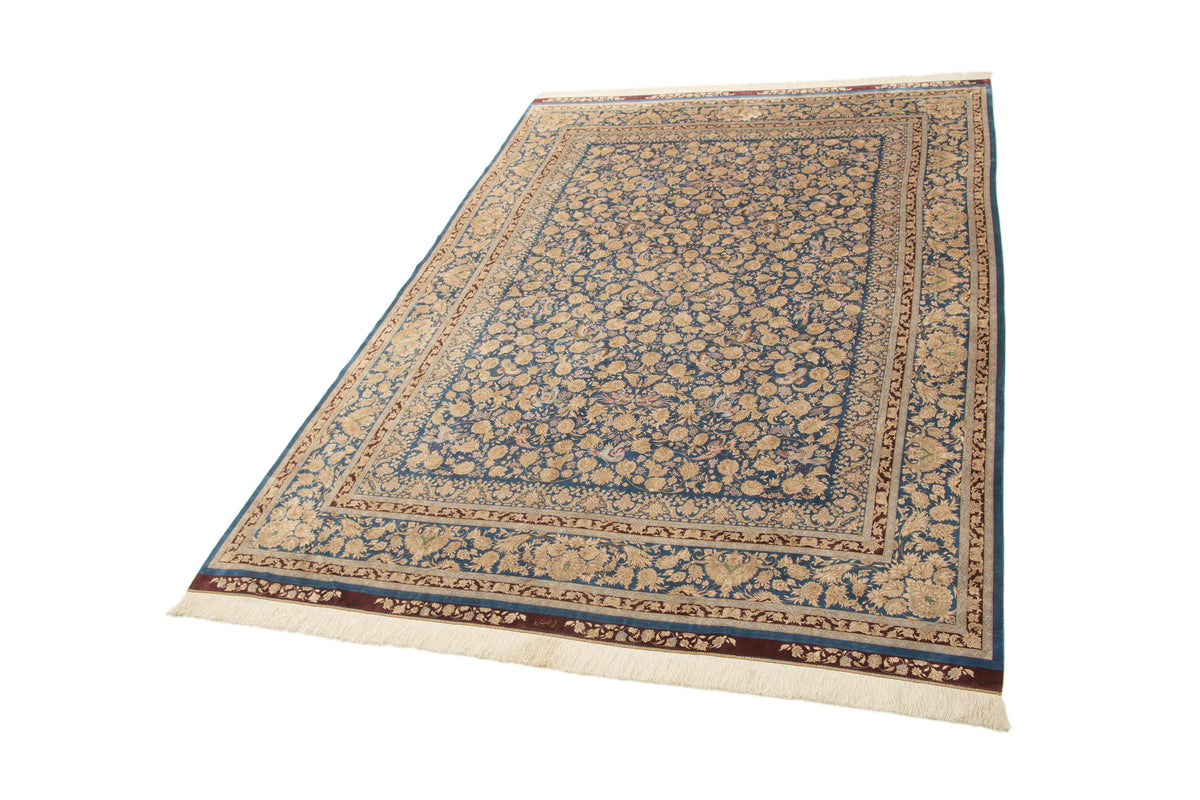 Rechteck Teppich Ghom Design in Blau von Hadorn™ - Lifestyle Image