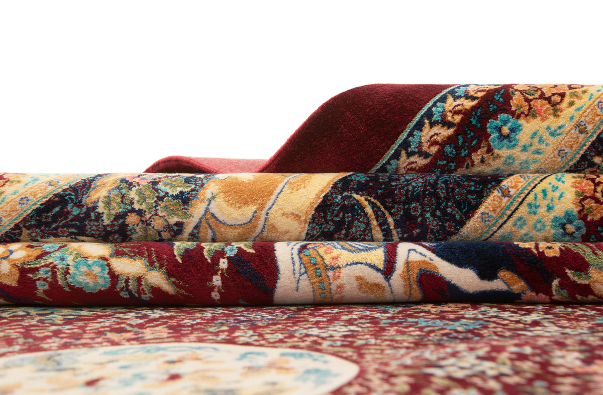 Rechteck Teppich Ghom Design in Rot von Hadorn™ - Lifestyle Image