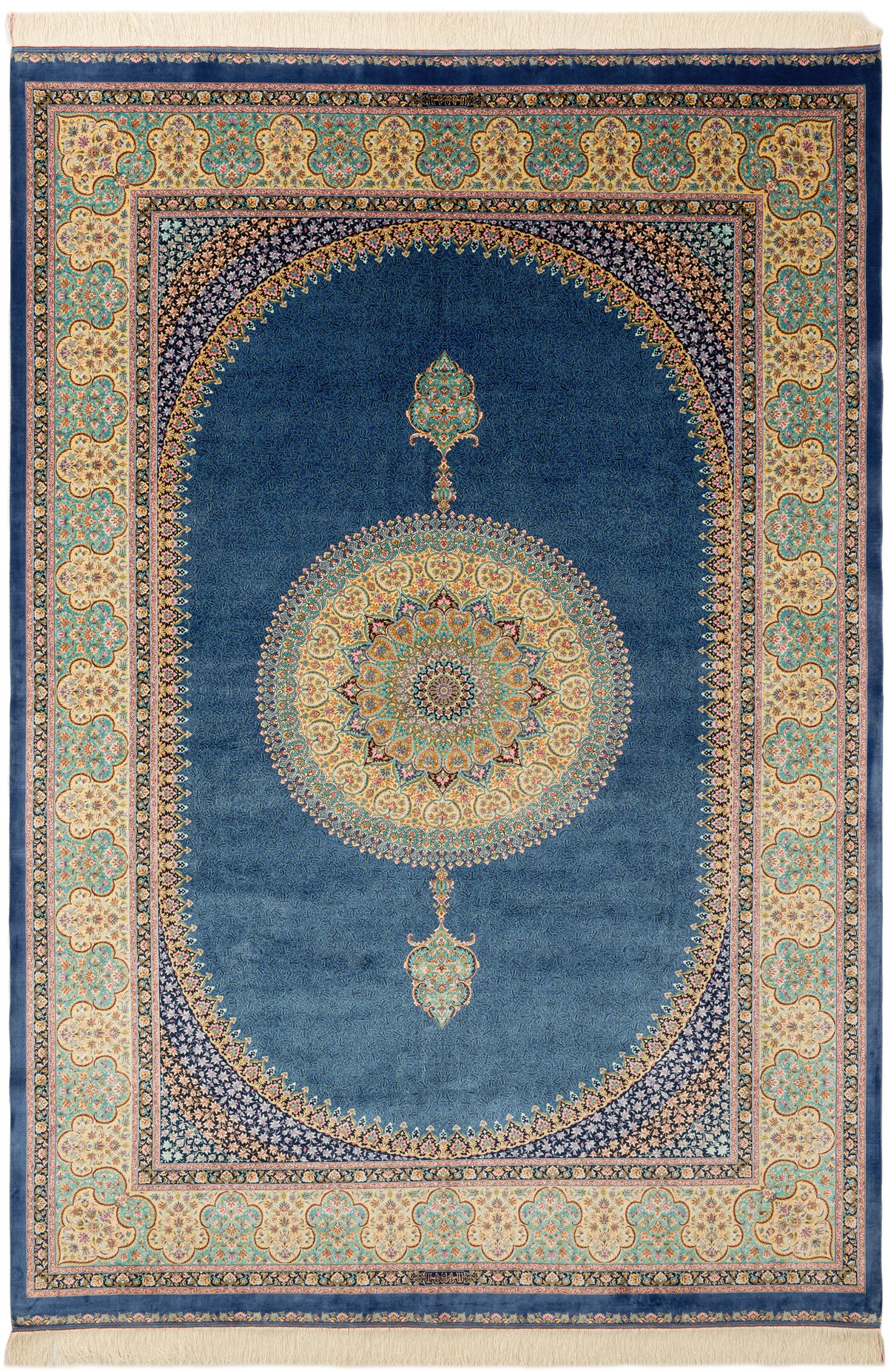 Rechteck Teppich Ghom Design in Blau von Hadorn™ - Lifestyle Image
