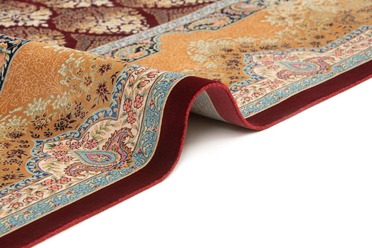 Rechteck Teppich Ghom Design in Burgund von Hadorn™ - Lifestyle Image