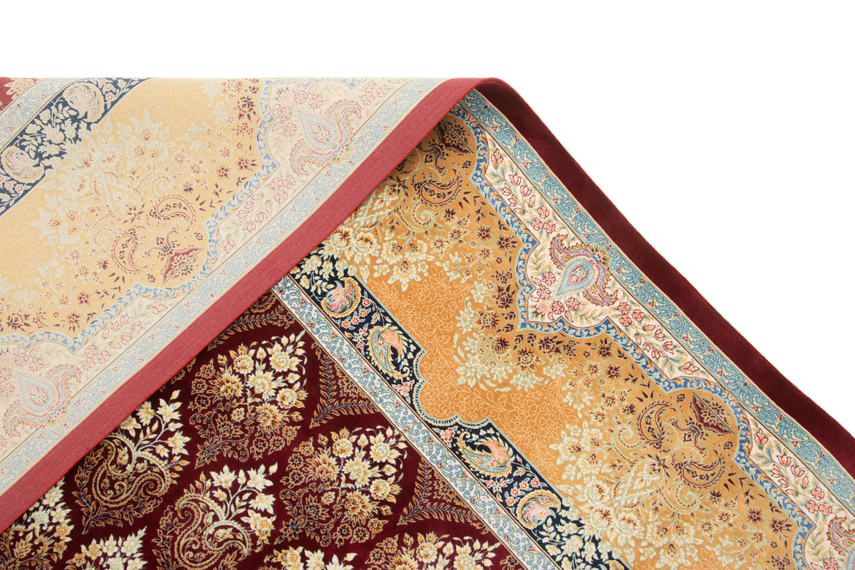 Rechteck Teppich Ghom Design in Burgund von Hadorn™ - Lifestyle Image