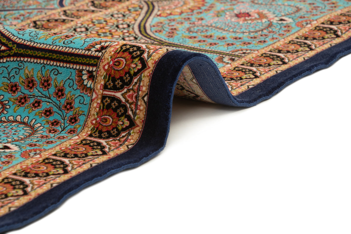 Rechteck Teppich Ghom Design in Dunkelblau von Hadorn™ - Lifestyle Image