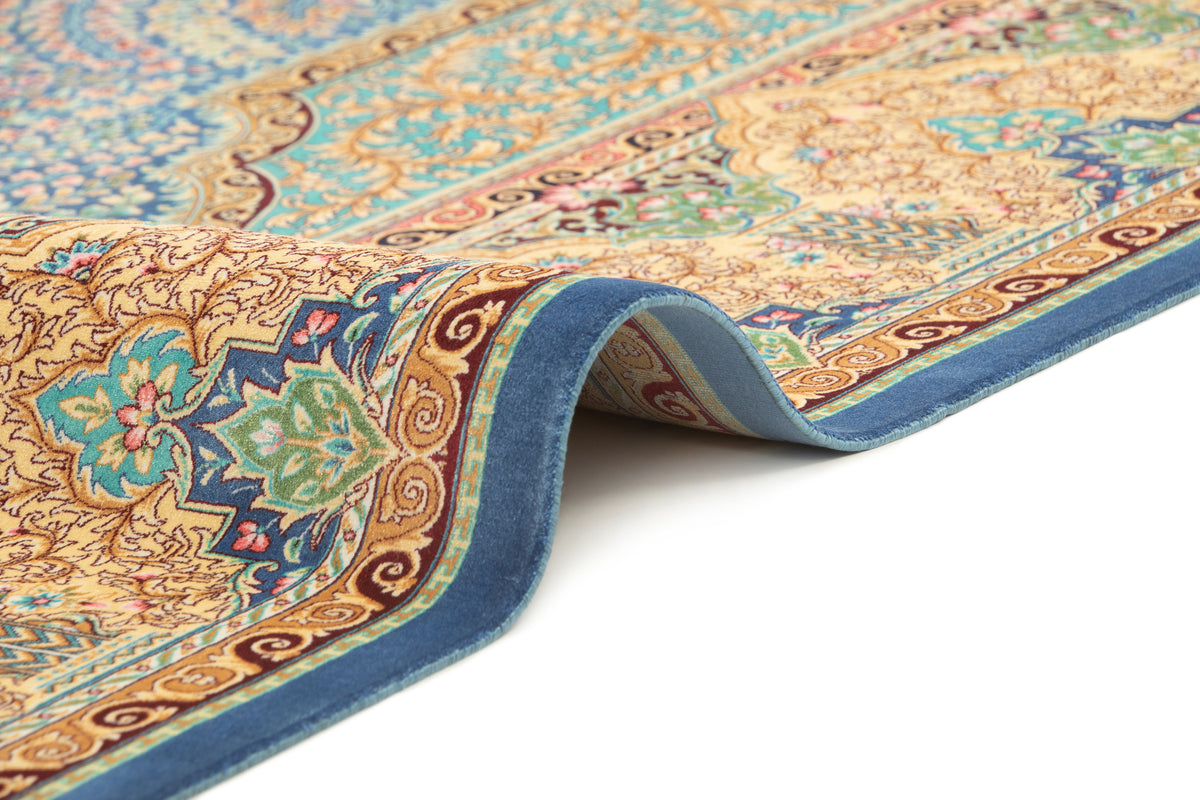 Rechteck Teppich Ghom Design in Blau von Hadorn™ - Lifestyle Image