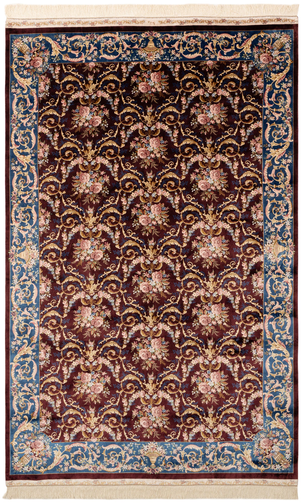 Rechteck Teppich Ghom Design in Burgund von Hadorn™ - Lifestyle Image