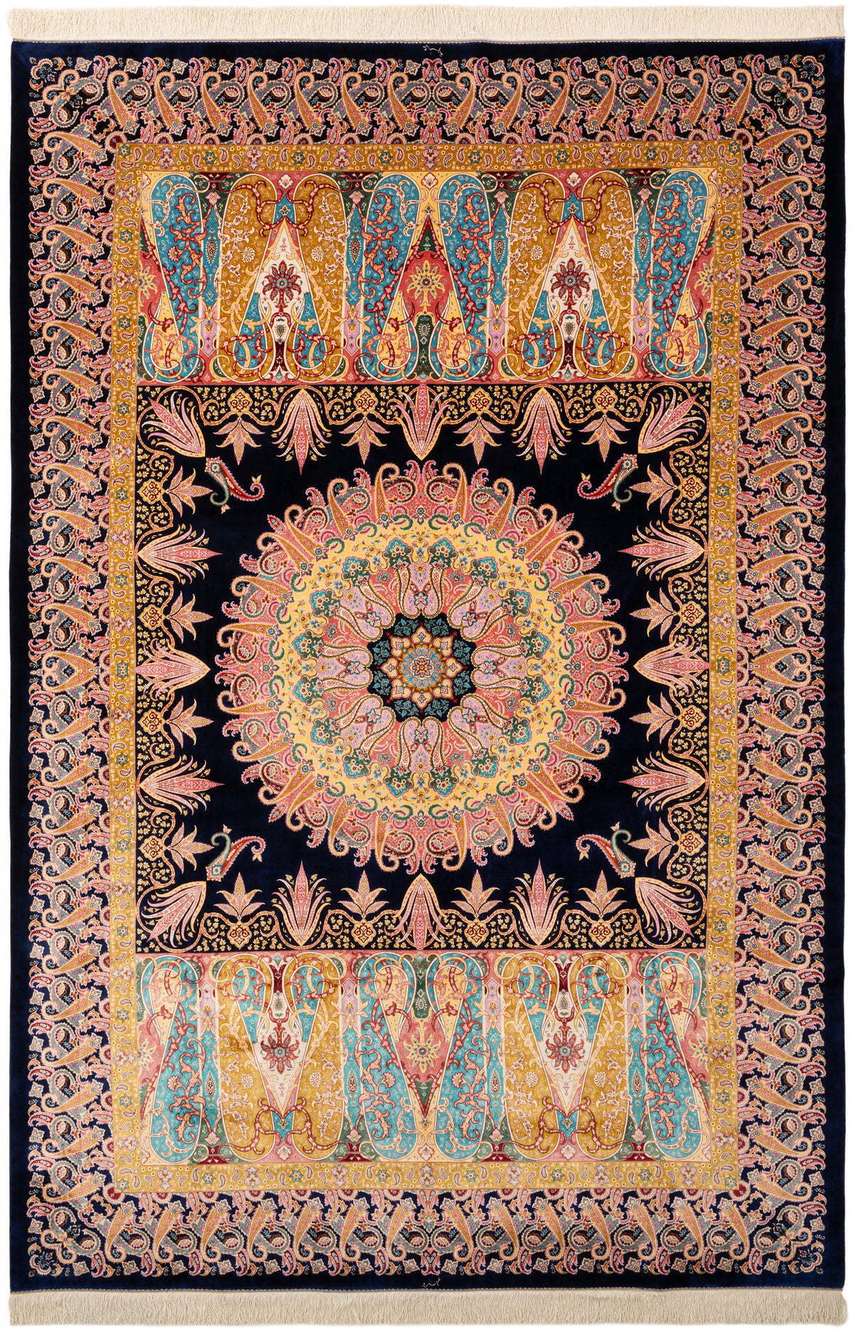 Rechteck Teppich Ghom Design in Dunkelblau von Hadorn™ - Lifestyle Image