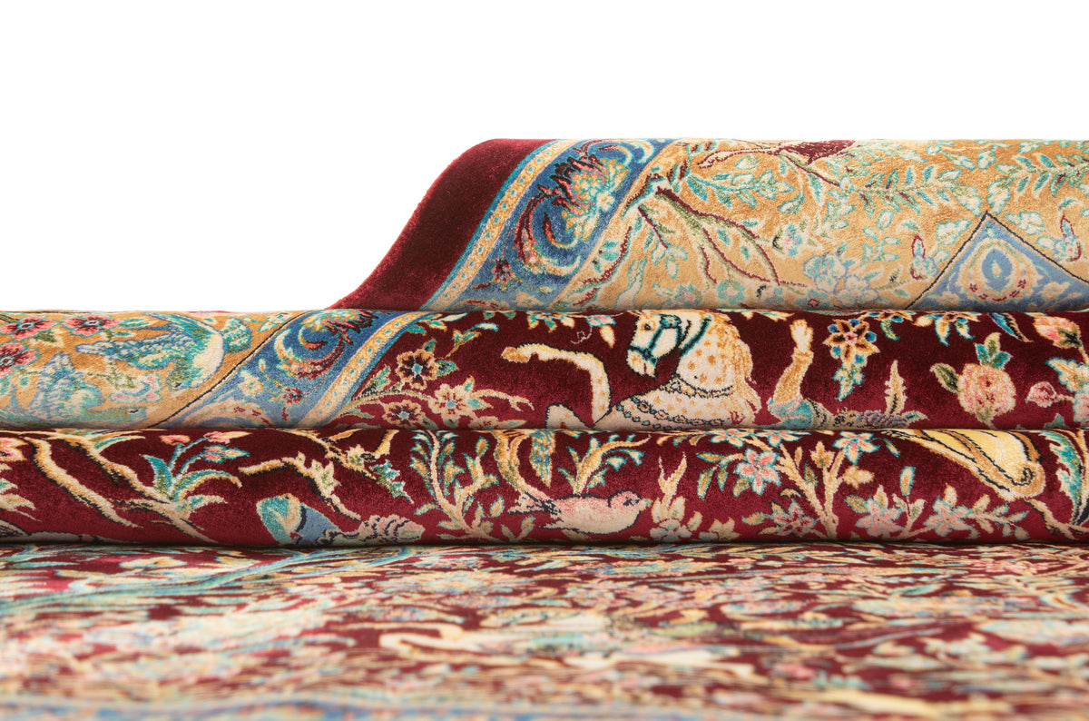 Rechteck Teppich Ghom Design in Rot von Hadorn™ - Lifestyle Image