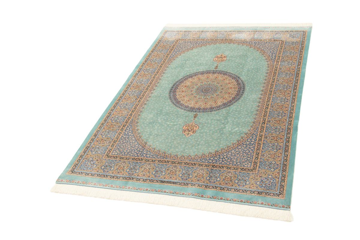 Rechteck Teppich Ghom Design in Grün von Hadorn™ - Lifestyle Image