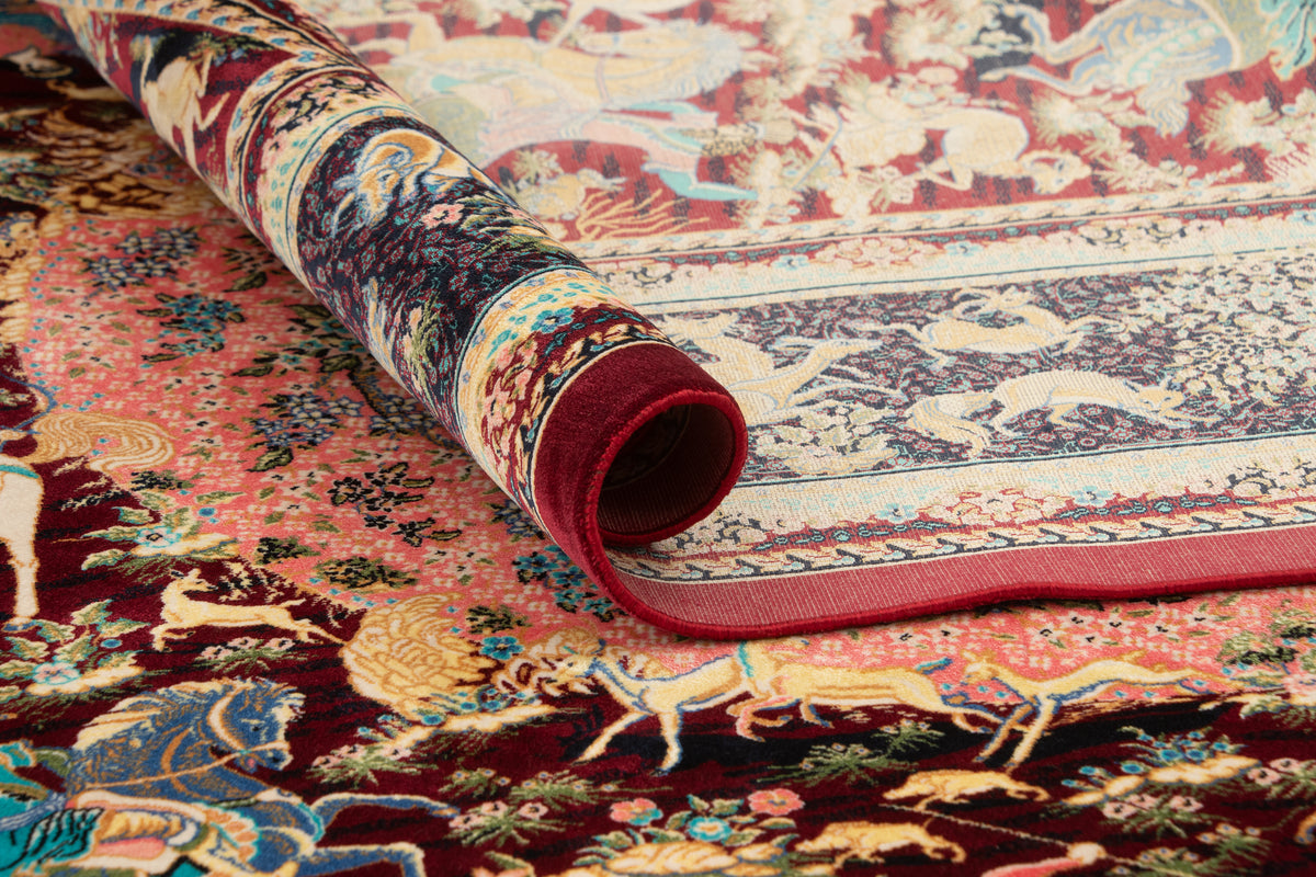 Rechteck Teppich Ghom Design in Rot von Hadorn™ - Lifestyle Image