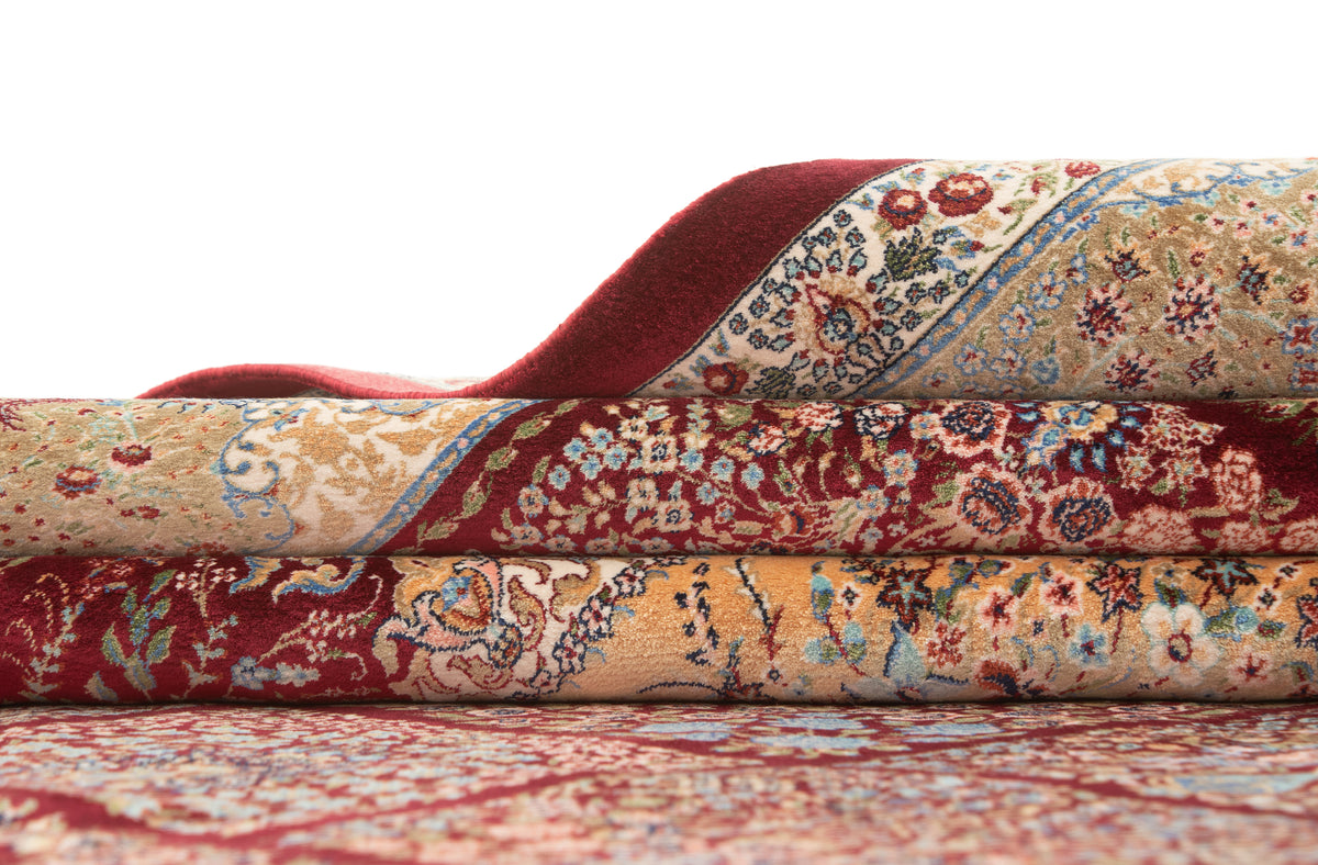 Rechteck Teppich Ghom Design in Rot von Hadorn™ - Lifestyle Image