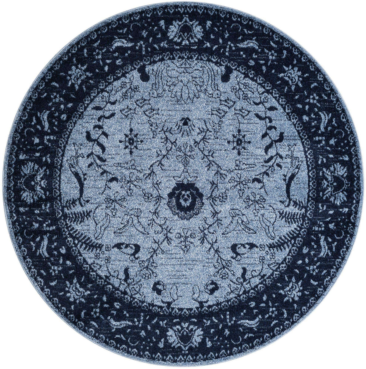 Rund Teppich Vista in Blau von Hadorn™ - Lifestyle Image