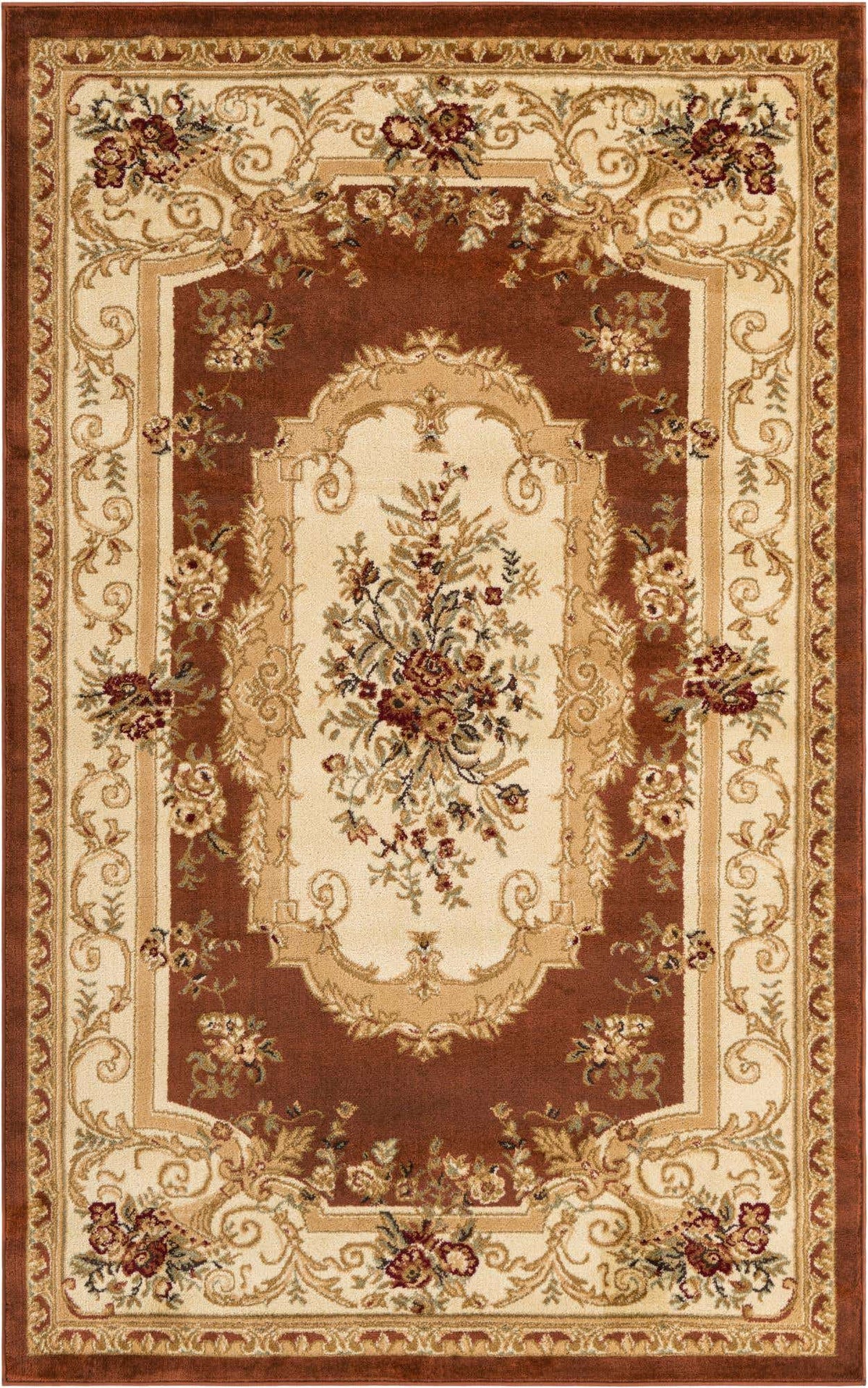 Rechteck Teppich Classic Aubusson in Ziegelrot von Hadorn™ - Lifestyle Image