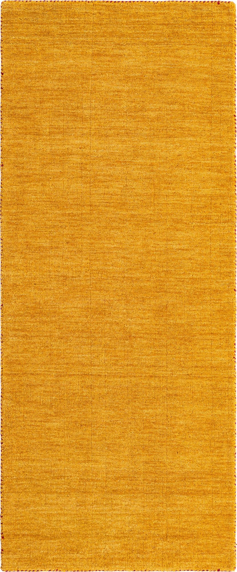 Wolle Teppich Solid Gabbeh in Gold von Hadorn™ - Lifestyle Image