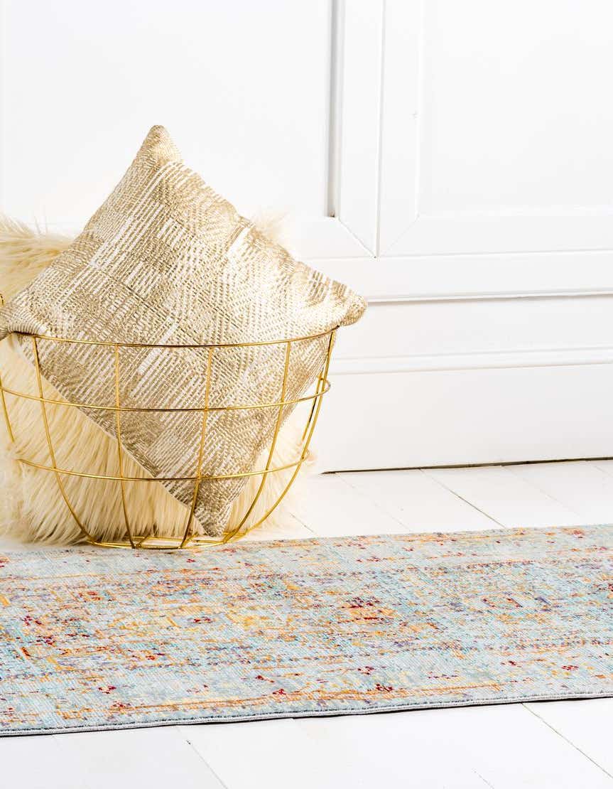Läufer Teppich Aqua in Hellblau von Hadorn™ - Lifestyle Image