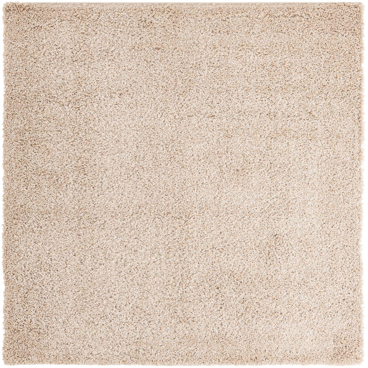 Quadratisch Hochflorteppich Solid Shag in Taupe von Hadorn™ - Lifestyle Image