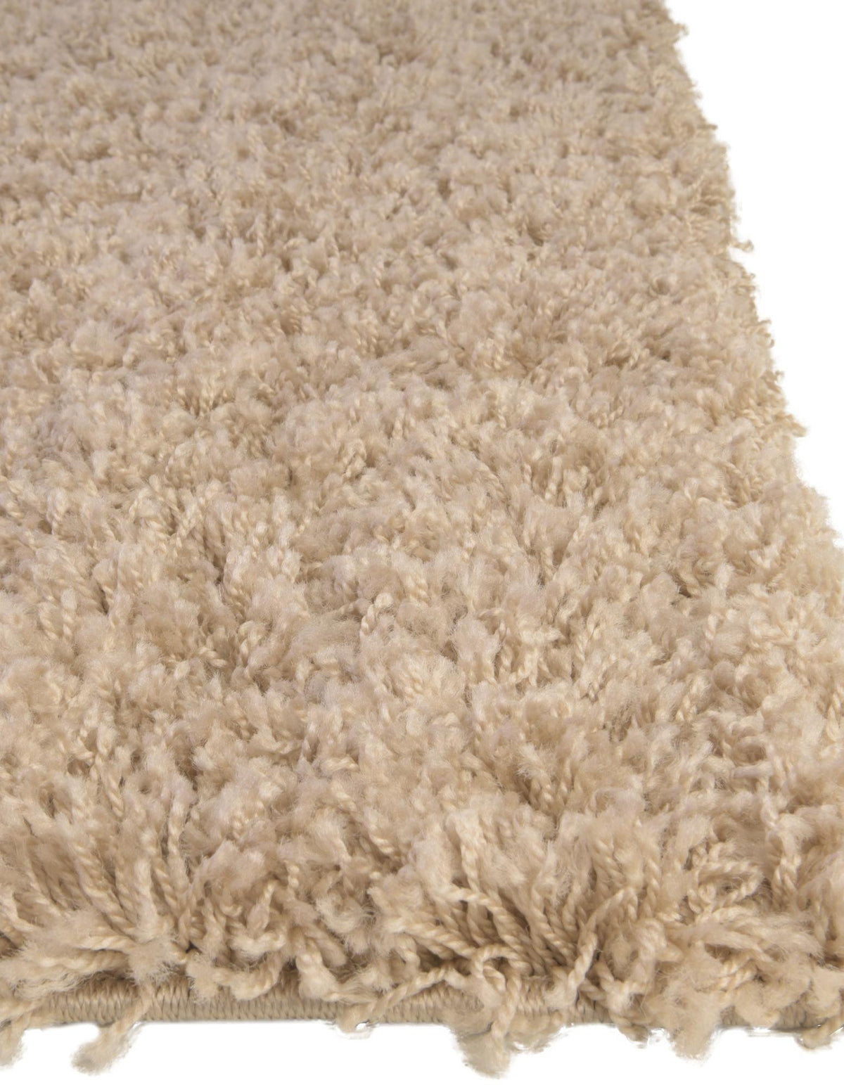 Quadratisch Hochflorteppich Solid Shag in Taupe von Hadorn™ - Lifestyle Image