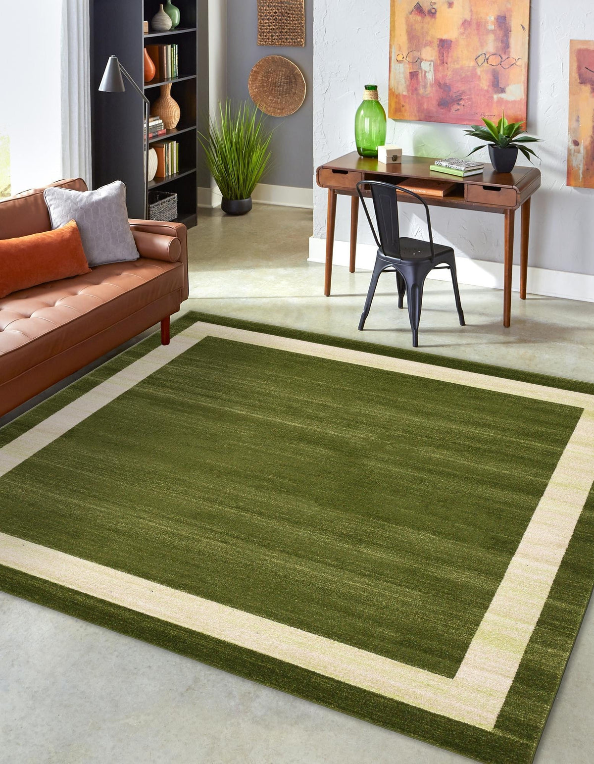 Quadratisch Teppich Loft in Grün von Hadorn™ - Lifestyle Image