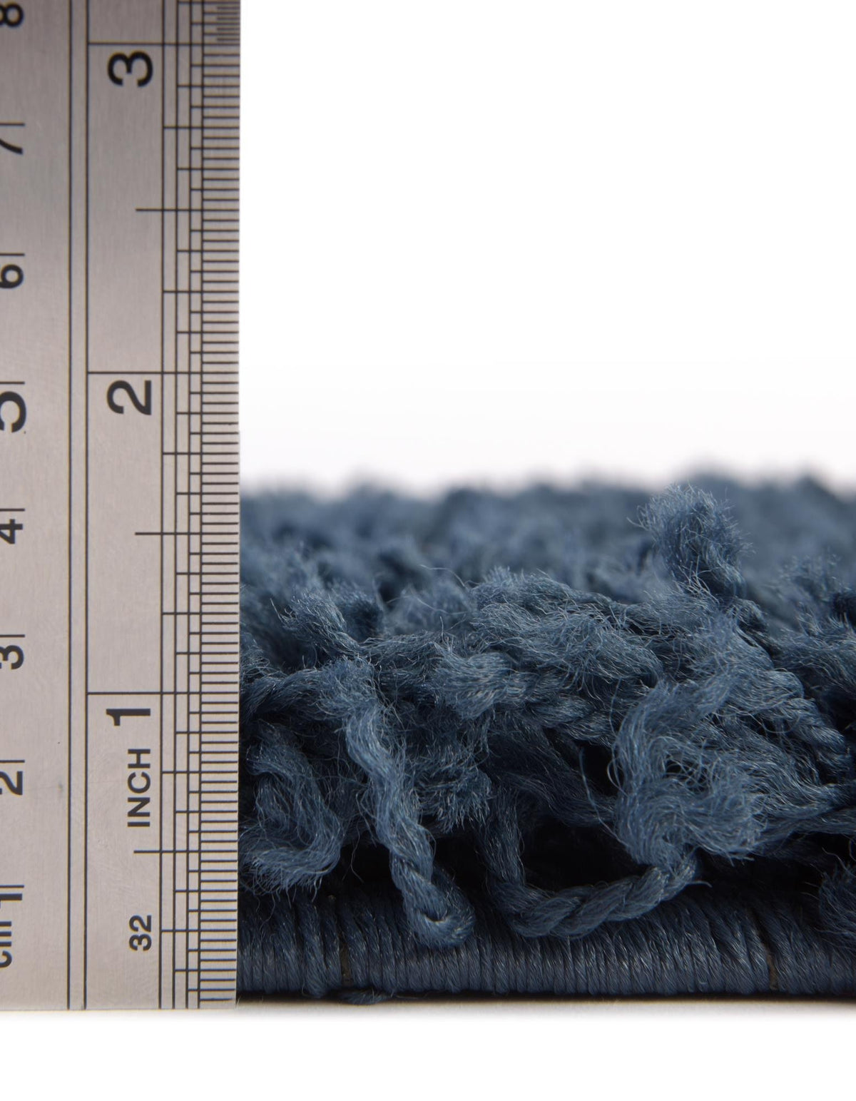 Rund Hochflorteppich Solid Shag in Blau von Hadorn™ - Lifestyle Image