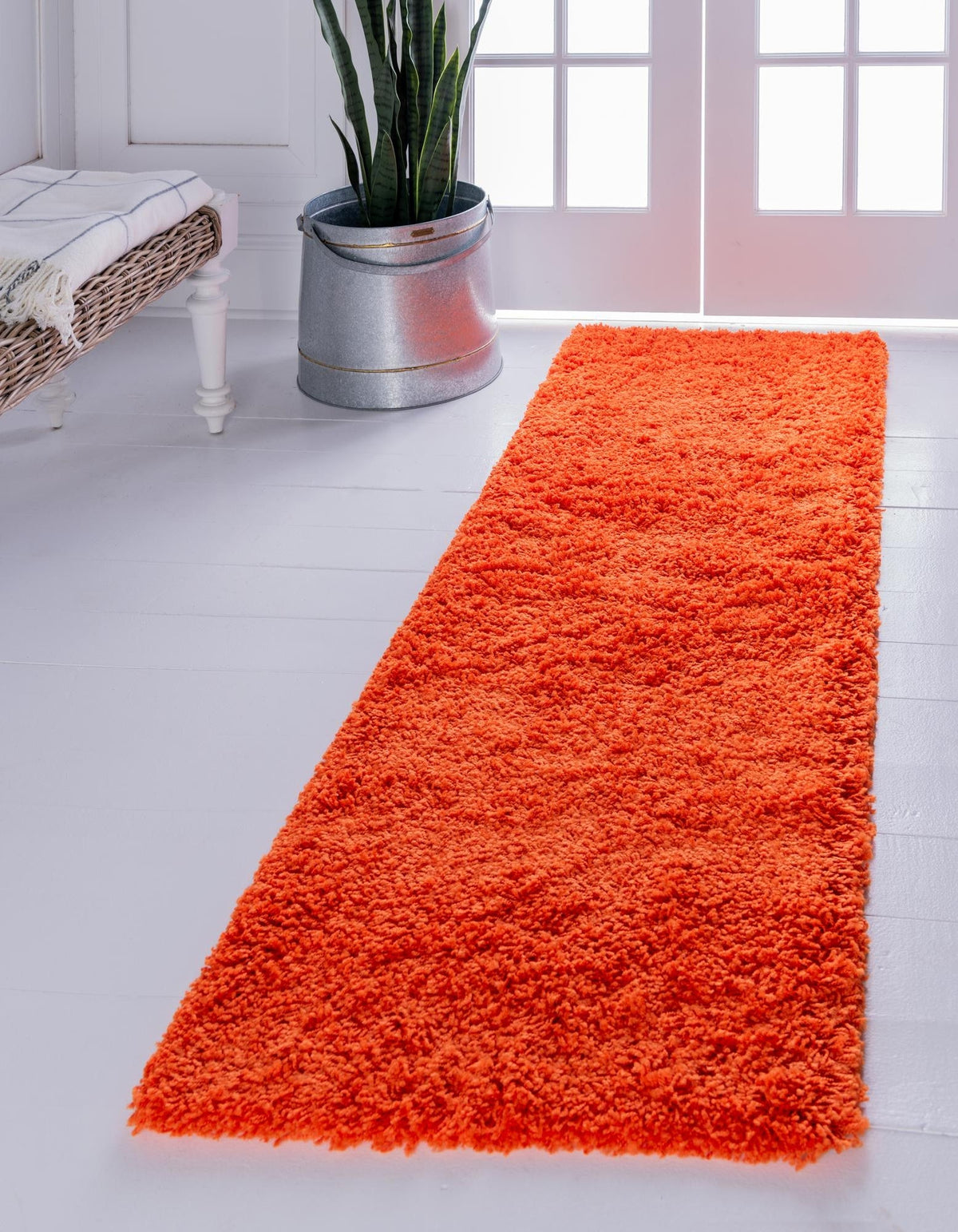 Läufer Hochflorteppich Solid Shag in Orange von Hadorn™ - Lifestyle Image