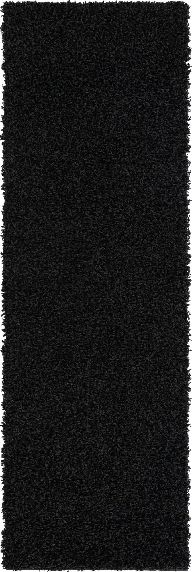 Läufer Hochflorteppich Solid Shag in Schwarz von Hadorn™ - Lifestyle Image