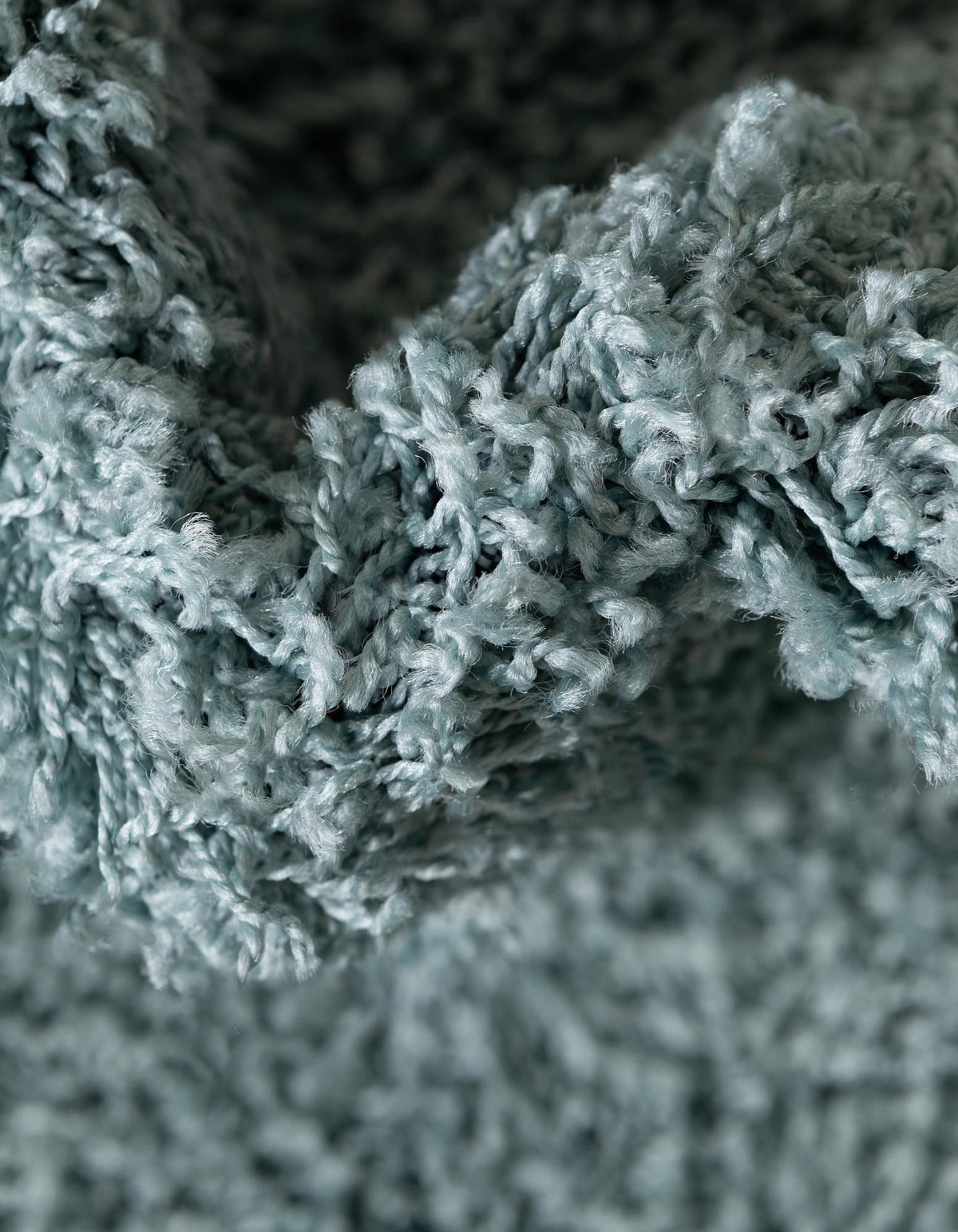 Rechteck Hochflorteppich Solid Shag in Hellblau von Hadorn™ - Lifestyle Image