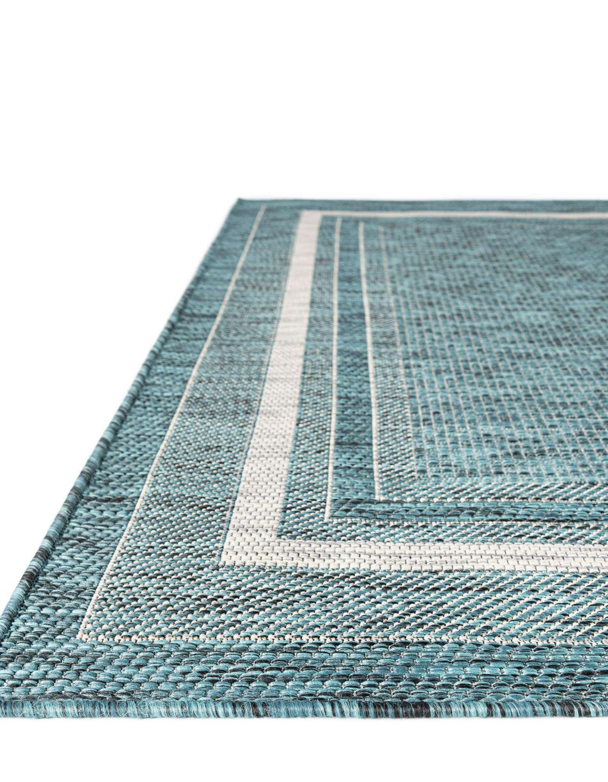 Rechteck Outdoor Teppich Tulum Outdoor in Blaugrün von Hadorn™ - Lifestyle Image