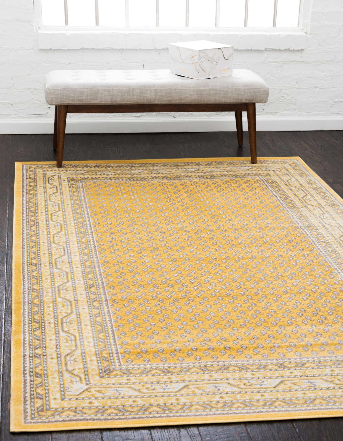 Rechteck Teppich Tribeca in Gelb von Hadorn™ - Lifestyle Image